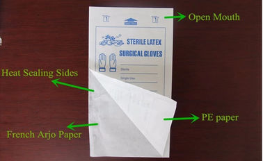 Bolso de esterilización modificado para requisitos particulares del paquete, bolsas del sellado caliente del papel de 60G Billerud